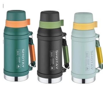 Shotay Camper 1600 ml Haki Çelik Termos