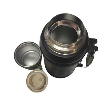 Shotay Camper 1600 ml Siyah Çelik Termos