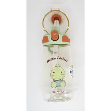 Shotay ST-7009 Child Medium 550 ml Dinozor Desenli Yeşil Renk Matara