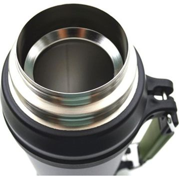 Shotay ST-8217 2000 ml Camper Large Siyah Çelik Matara Termos