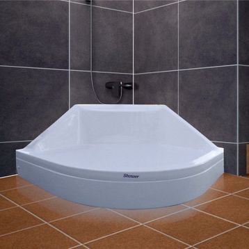 Shower 110x110 cm Oval Oturmalı Duş Teknesi