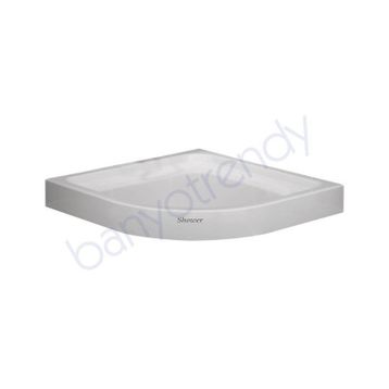 Shower 130x130 cm Oval Monoblok Duş Teknesi