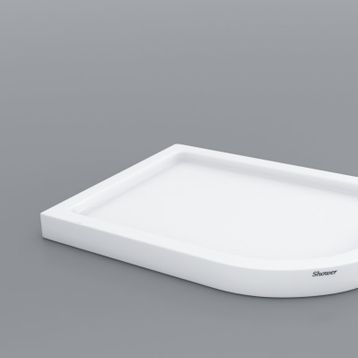 Shower Oval Asimetrik Monoblok 70x100 cm Duş Teknesi