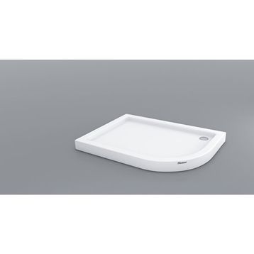 Shower Oval Asimetrik Monoblok 80x110 cm Duş Teknesi