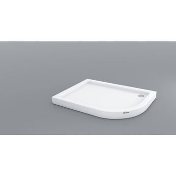 Shower Oval Asimetrik Monoblok 80x130 cm Duş Teknesi