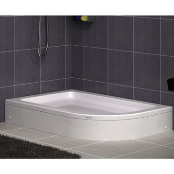 Shower Oval Asimetrik Monoblok 90x120 cm Duş Teknesi