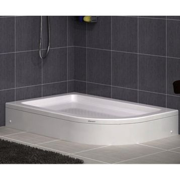 Shower Oval Asimetrik Monoblok 90x120 cm Duş Teknesi
