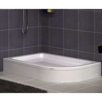 Shower Oval Asimetrik Panelli 80x110 cm Duş Teknesi