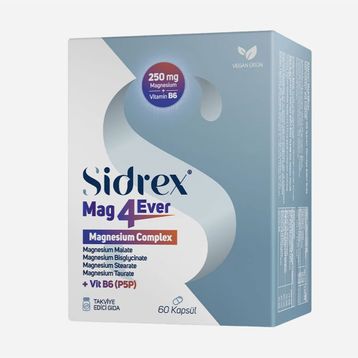 Sidrex Mag4Ever Magnezyum Vitamin B6 60 Kapsül