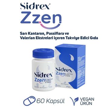 Sidrex Zzen Passiflora Valerian Sarı Kantaron 60 Kapsül