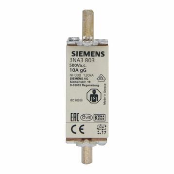 Siemens 3NA3803 Steatit Gövdeli NH-Bıçaklı 10A Sigorta