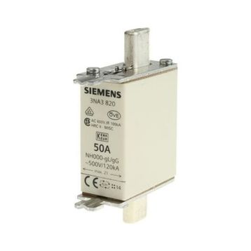 Siemens 3NA3820 Steatit Gövdeli NH-Bıçaklı 50A Sigorta