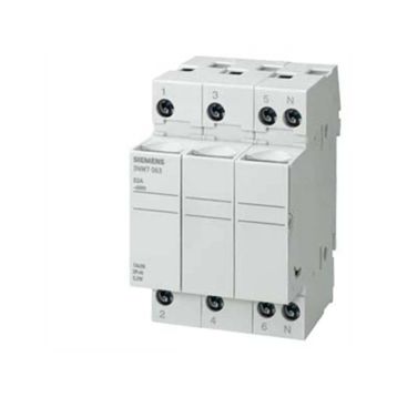 Siemens 3NW7333 20A 8x32 mm 3 Kutuplu Silindirik Kartuş Sigorta Yuvası