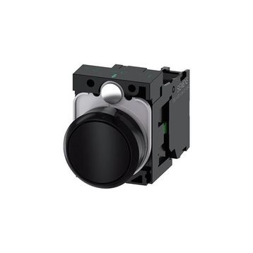 Siemens 3SU1100-0AB10-1BA0 1 No Komple Yay Dönüşlü Plastik Siyah Buton