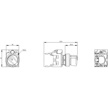 Siemens 3SU1100-2BF60-1BA0 Komple Mandal Butonu