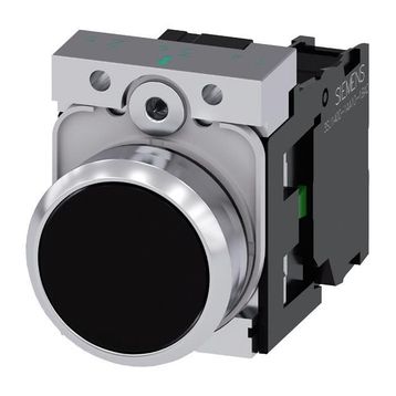 Siemens 3SU1150-0AB10-1BA0 Metal Yay Dönüşlü Siyah Buton