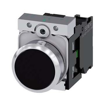 Siemens 3SU1150-0AB10-1BA0 Metal Yay Dönüşlü Siyah Buton