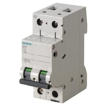Siemens 5SL4202-7 10kA 2A 2 Fazlı C Tipi Yavaş Karakterli Otomat Anahtarlı Otomatik Sigorta