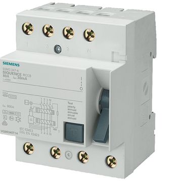 Siemens 5SM3345-0 30 mA 3x125 A Hata AkımIı Koruma Anahtarı