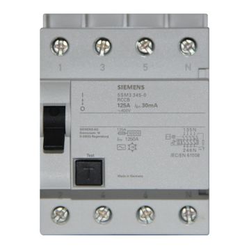 Siemens 5SM3345-0 30 mA 3x125 A Hata AkımIı Koruma Anahtarı
