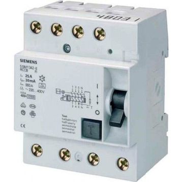 Siemens 5SM3345-0 30 mA 3x125 A Hata AkımIı Koruma Anahtarı