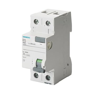 Siemens 5SV5312-6 Monofaze 25 Amper 30 mA Kaçak Akım Koruma Rölesi