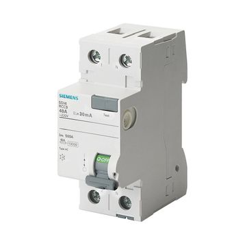 Siemens 5SV5312-6 Monofaze 25 Amper 30 mA Kaçak Akım Koruma Rölesi