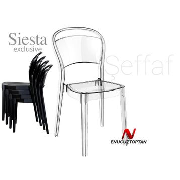 Siesta 005 Boo Siyah Contract Serisi Sandalye