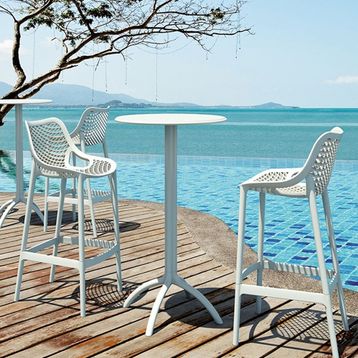 Siesta 068 Air Bar Contracter 75 cm Beyaz Bar Sandalyesi