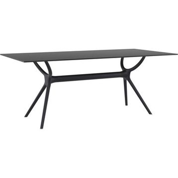Siesta Contract Air Siyah 90 x 180 cm Dörtgen Masa