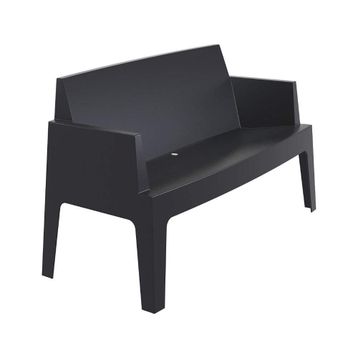 Siesta Contract Box Siyah İkili Koltuk