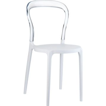 Siesta Mr Bobo Beyaz Şeffaf Sandalye
