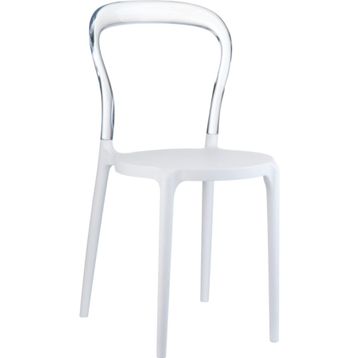 Siesta Mr Bobo Beyaz Şeffaf Sandalye
