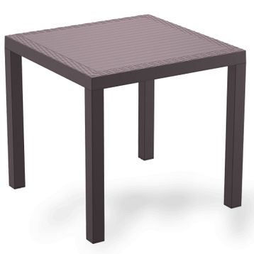 Siesta Orlando Masa 80x80 cm 4 Kişilik Kare Rattan Enjeksiyon Masa