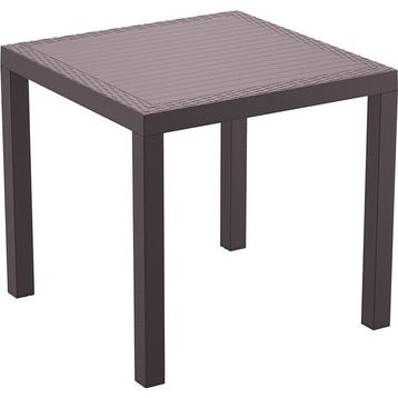 Siesta Orlando Masa 80x80 cm 4 Kişilik Kare Rattan Enjeksiyon Masa