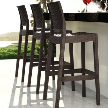 Siesta Rattan Jamaica Kahverengi Bar Taburesi