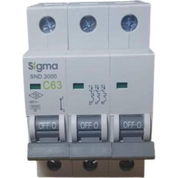 Sigma 3X63A C/3KA W Otomatik Sigorta