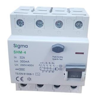 Sigma 4X32A 300MA Kaçak Akım Rölesi