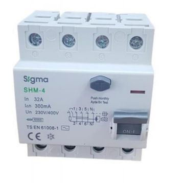 Sigma 4X32A 300MA Kaçak Akım Rölesi