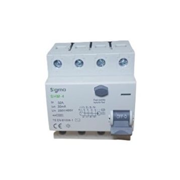 Sigma 4X32A 30MA 5'li Kaçak Akım Rölesi