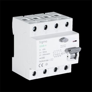Sigma SGM 4P 300mA 10 kA 40A Kaçak Akım Koruma Rölesi