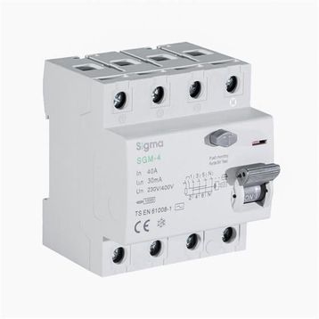 Sigma SGM 4P 300mA 10 kA 40A Kaçak Akım Koruma Rölesi