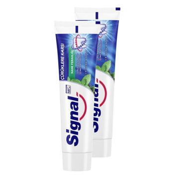 Signal Beyaz Güç Nane Ferahlığı 2x100 ml Diş Macunu
