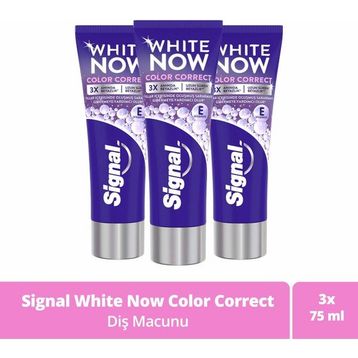 Signal White Now Color Correct Uzun Süren Beyazlık 3x75 ml Diş Macunu