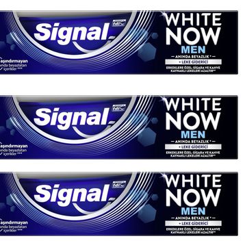 Signal White Now Men 3x75 ml Diş Macunu