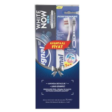 Signal White Now Men 75 ml Diş Macunu+Performans 2'li Diş Fırçası