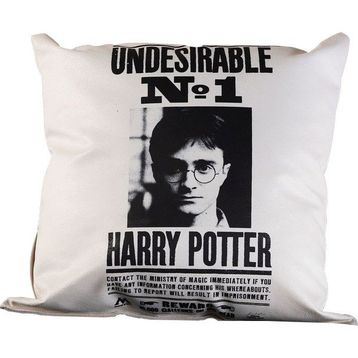 Sihir Dükkanı Harry Potter Wanted 40x40 cm Beyaz Yastık