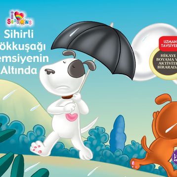Sihirli Gökkuşağı Şemsiyenin Altında - Mor Kelebek