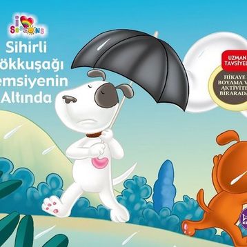 Sihirli Gökkuşağı Şemsiyenin Altında - Mor Kelebek