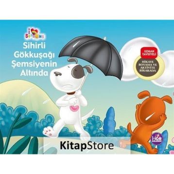 Sihirli Gökkuşağı Şemsiyenin Altında - Mor Kelebek